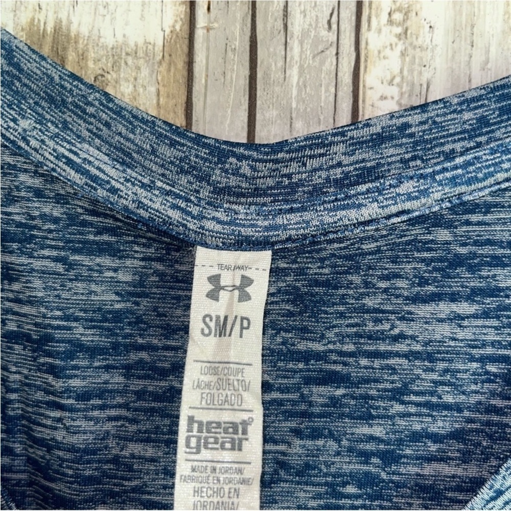 Under Armor Blue Heather Printed Tee - Picture 5 of 5